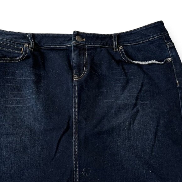 J. Jill Denim Mini skirt, Size 14P, Blue - Picture 6 of 8